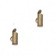 Slide end tubes 10mm - Antique bronze